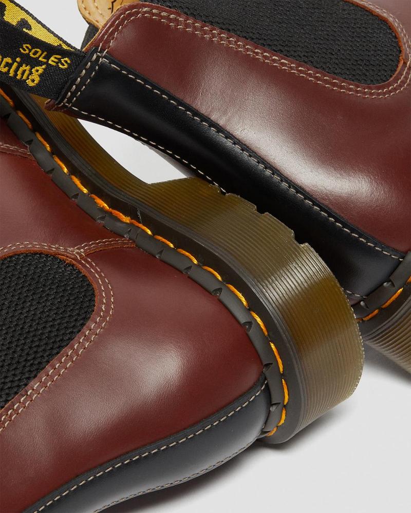 Brown / Black Men's Dr Martens 2976 Abruzzo Leather Ankle Boots | CA 417SGL